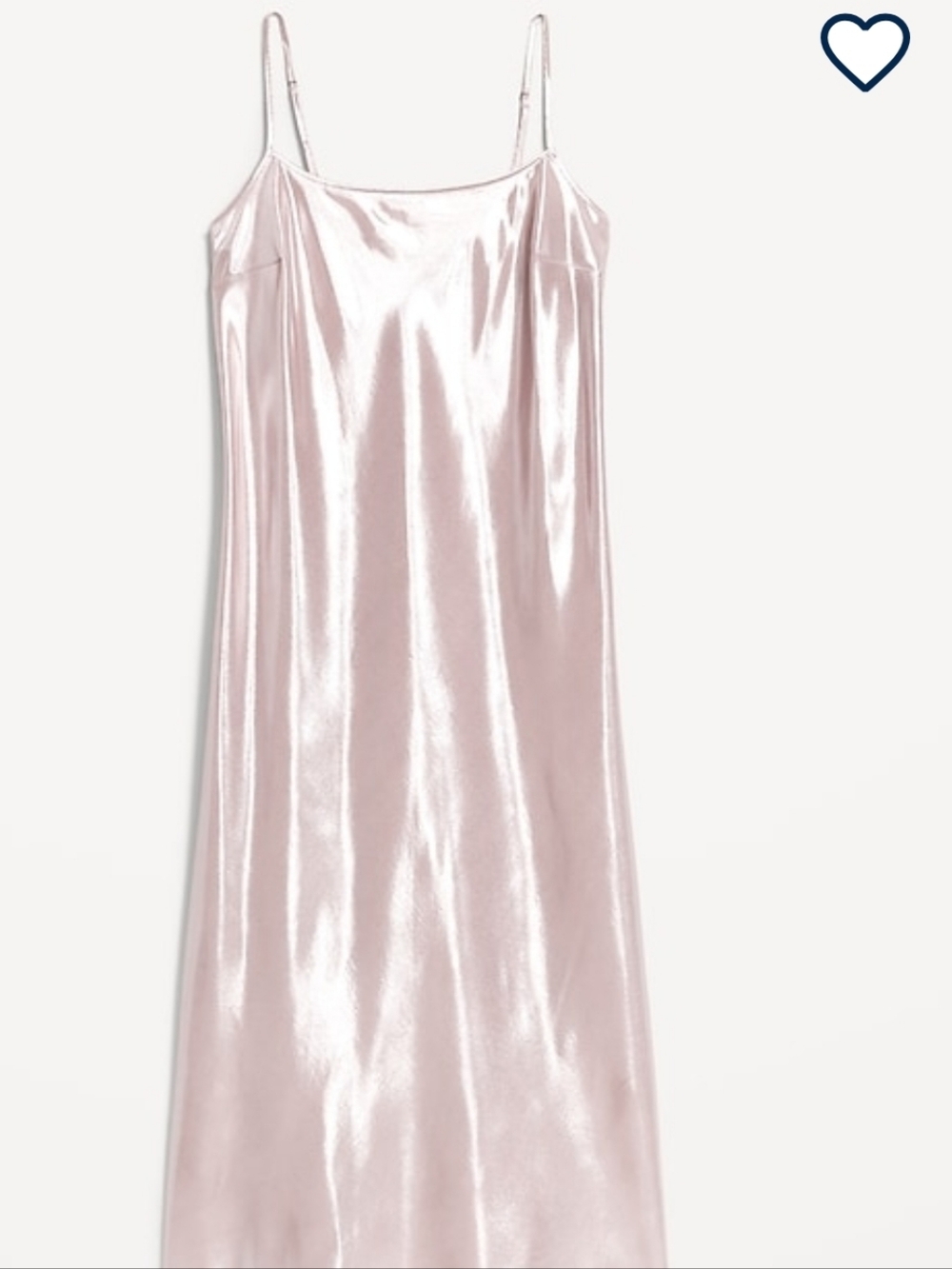 NWT Old Navy Shine Satin Slip Maxi Dress in Light Pink - Picture 4 of 4